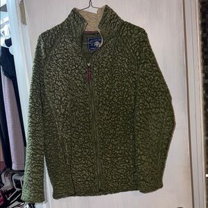 Live Oak Brand Women's Olive Green Sherpa Zip Jacket